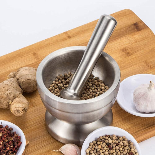 Don Alberto Stainless Steel Mortar and Pestle 3