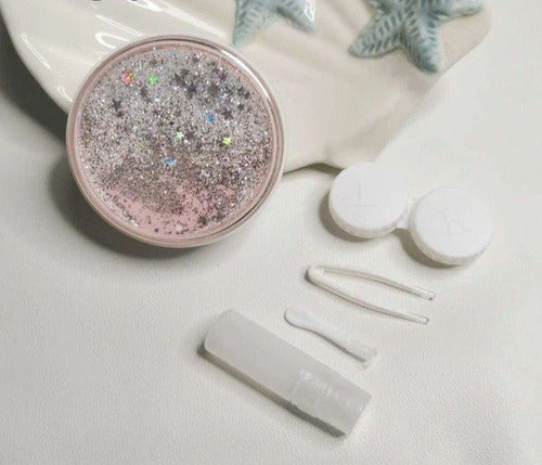 Contact Lens Cases with Moving Glitter - Travel Kit 8