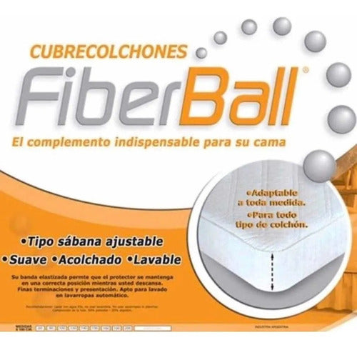 Fiberball Cubre Colchón Protector - 1 Plaza - 80x190 0