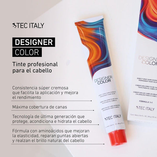 Tec Italy Designer Color Permanent Hair Dye 90ml 2