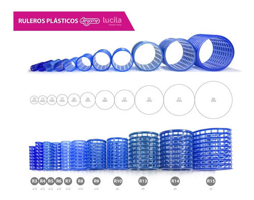 Ruleros Plásticos Nº8 Bolsa X 12 Unidades Jessamy R8 2