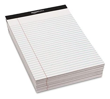 Amazon Basics Wide Ruled Note Pads - 12-Pack (50-Sheet Pads), White 5