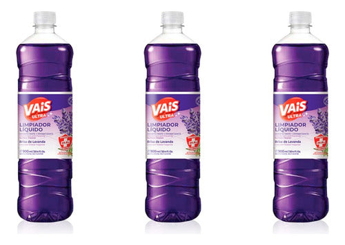 Liquid Disinfectant Cleaner Lavender 900ml Vais Pack of 3 0