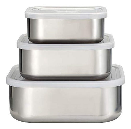 Tramontina Square Covered Container Set with Lid 0