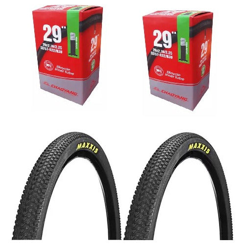 Pack of 2 Maxxis Pace Bicycle Tires + 2 Inner Tubes R29x2.10 0