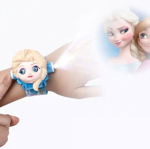 Reloj Digital Proyector Imagen Pared Elsa Frozen 1