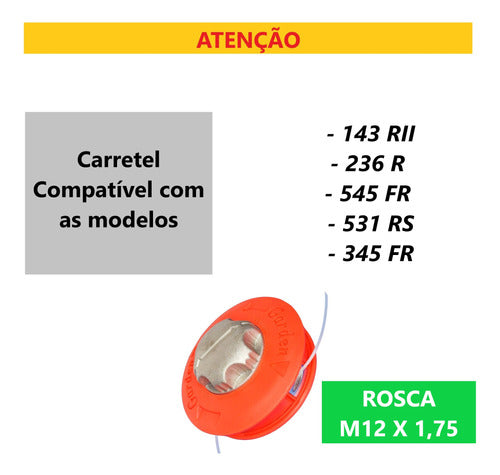 Carretel Nylon Automatico Roçadeira Husqvarna 143rii - 236r 2