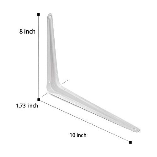 Meiliwang White Shelf Brackets 8 X 10 Inches Pack of 10 1