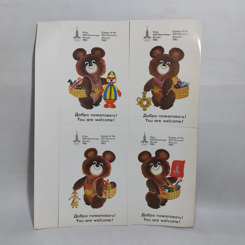 Juegos Olímpicos De Moscú 1980. Tarjetas Souvenir. 31036 0