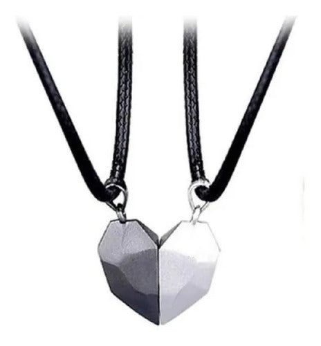 Magnetic Heart Couples Magnetic Necklace Love Jewelry Set Men Women Gift 2