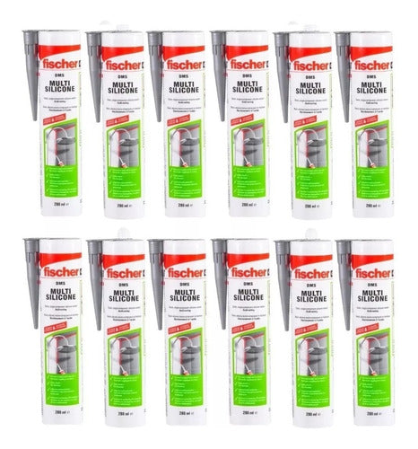 Sellador Multi-silicona Acetica 260ml Fischer Trans X 12 U 0