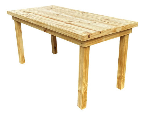 Oh! Solid Pine Table 160 - Thick Legs for Kitchen, Living, Dining 0