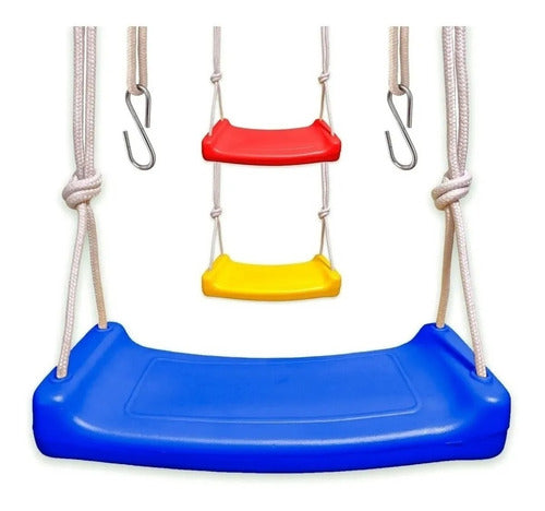 Juegos Tradicionales Hanging Children's Hammock with Reinforced Board Long Rope 5