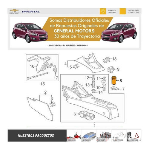 Cenicero Spin 2013/ 100% Chevrolet Original 4