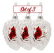 Banberry Designs Christmas Cardinal Ornaments Set of 3 Glass Pinecones 3