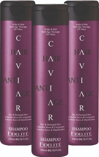 Caviar Anti-Aging Shampoo and Conditioner for Dry and Damaged Hair - Fidelité 260 mL 5