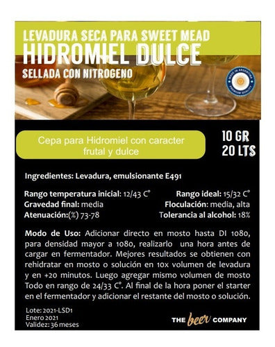 TBC 3 Levaduras Turbo Hidromiel Dulce - Sweet Mead - 10 Grs 0