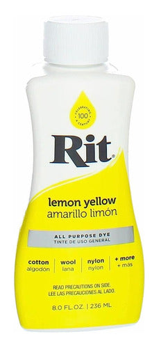 Rit Dyes Lemon Yellow Liquid 8 Oz. Botella [paquete De 4] 0