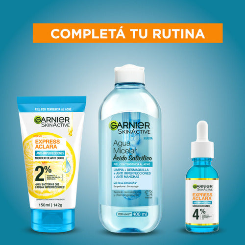 Agua Micelar Con Ácido Salicílico De Garnier 400ml 6