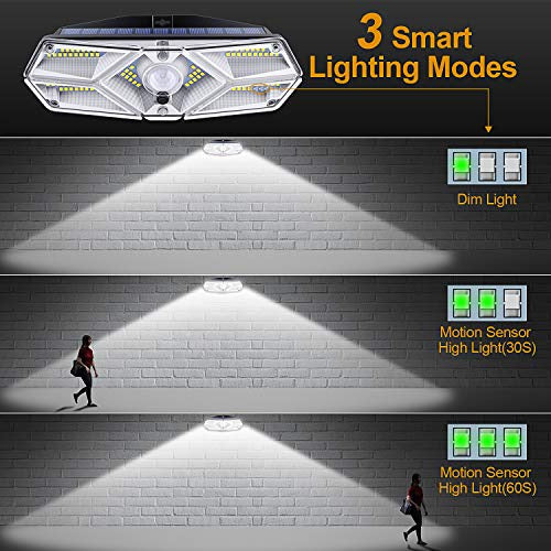 Luces Solares Al Aire Libre, Vaptec 104 Luces Led Con Sensor 1