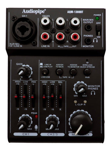 Mixer Bluetooth Audiopipe Aqm-1300bt Lucespro 2