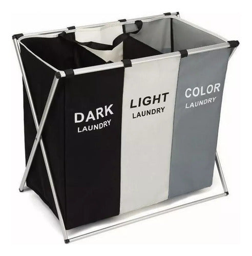 Generica Triple Foldable Premium Laundry Basket 0