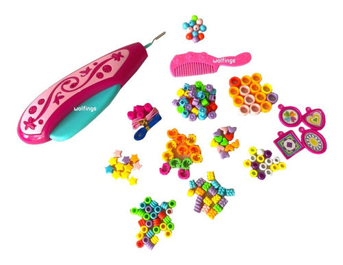 Juego Kit Para Armar Collares Pulseras Trencitas Y Trenzador 0