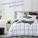 Wellboo White Checkered Quilt Set Bedding 1