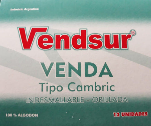 Vendsur Cambric Type Gauze Bandage 10 Cm X 3mts X 12u Edged in Box 0