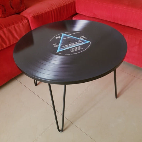 Juan Cuadros Deco Modern Round Coffee Table - Lacquered Vinyl Finish 3