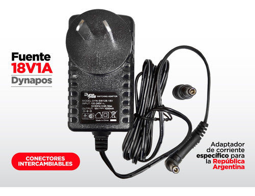 Dynapos Fuente Switching 18v 1a 1000ma Conectores Interc 3