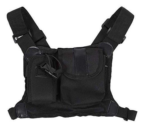 Pusokei Radio Chest Holster, Universal Walkie Talkie Chest Pocket Ar 0