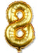 Giant Gold Metallic Number Balloon 70cm 30 Inches Belgrano Unit 23