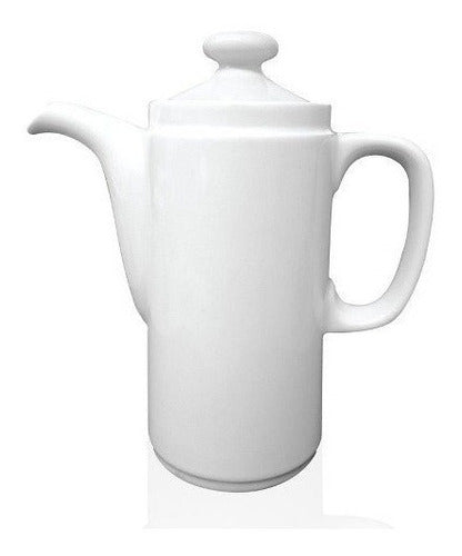 Cafetera Blanca Bazar Vajilla Porcelana Tsuji 450 S/sello 0