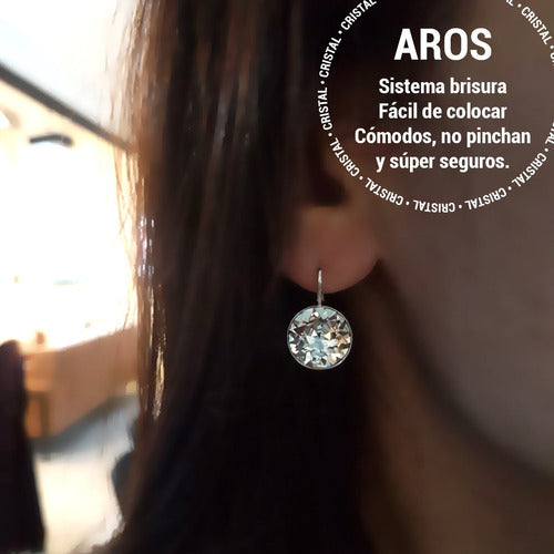 Tienda Tiempo Aros Colgantes Cristal Sw De 10mm Con Sistema Brisura 1