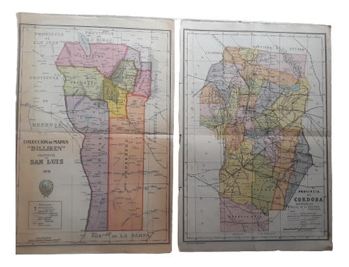 Lamina Coleccion De Mapas Billiken Provincia San Luis Y Cdba 0