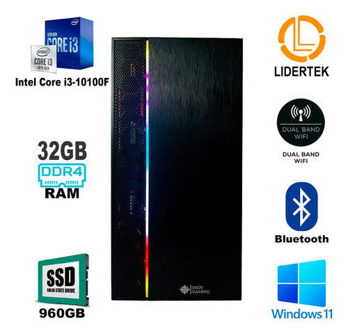 Pc Gamer Core I3-10100f - 32gb - 960gb Ssd - Grafica 8gb 1