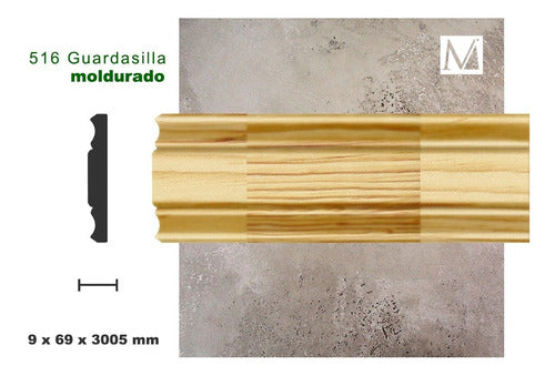 Maderart Guardasilla Wood Trim 9x69 Pack of 27 Meters 1