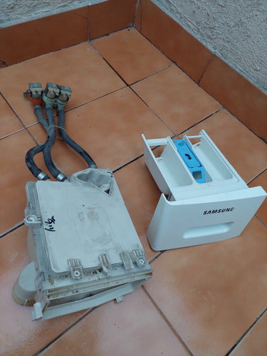 Gaveta Jabón Y Electrovalvulas Lavarropas Samsung Wf1702wew 1