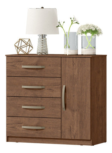 Mulata Comfortable Dakar Dresser with 4 Drawers and 1 Door 0