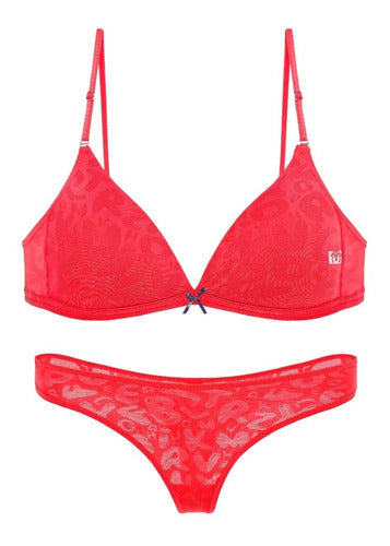 4902. Angel Ane T.Soft Triangle Set with Modal Lycra Embossed Lace 2