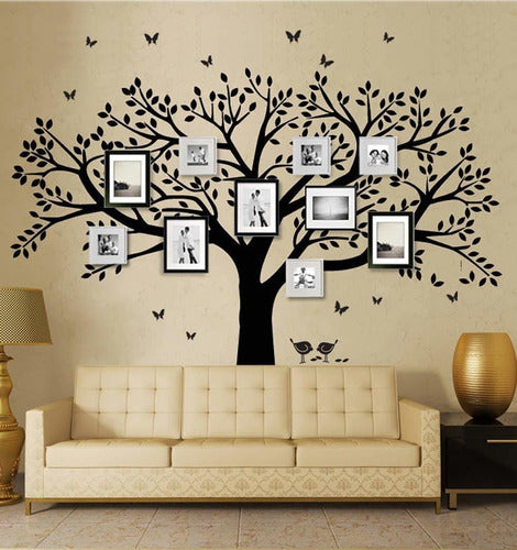 ANBER Vinyl Wall Decor Family Tree Butterflies Frames 0