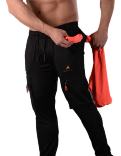 Men's Urban Luxury Sports Set: Lycra Polo Shirt + Cargo Pants 2