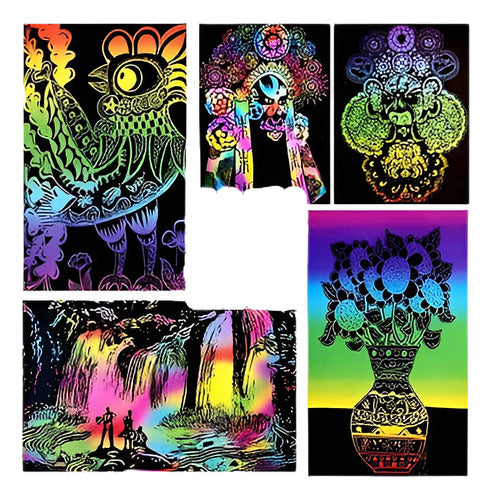 Magic Scratch Art - 10 Sheets 16K Colors by Pi 0