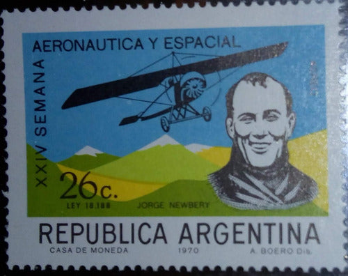 Set of 4 Argentine Stamps Aeronautics and Air Force 1