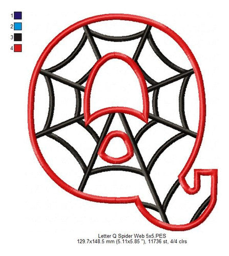 Elma Matrices Embroidery Machine Monogram Q Spider Web Letter Q 4455 2