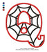 Elma Matrices Embroidery Machine Monogram Q Spider Web Letter Q 4455 2