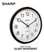 Sharp Wall Clock: Black, Silent, No Ticking, Quality 1