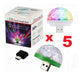 Set of 5 RGB LED Rhythm Audio Magic Balls for Parties - USB and OTG for Mobile Devices 0