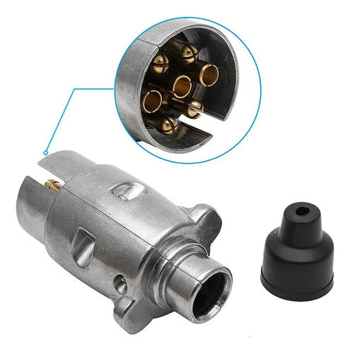 Aluminum 7-Point Male Trailer Connector Plug (ench-alm) 3